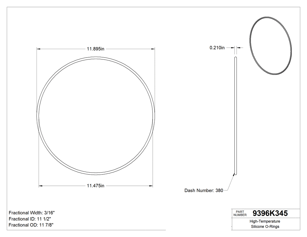 Technical drawing - 9396K345